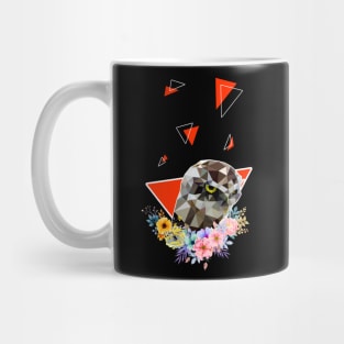 Burrowing owl with flowers Mug